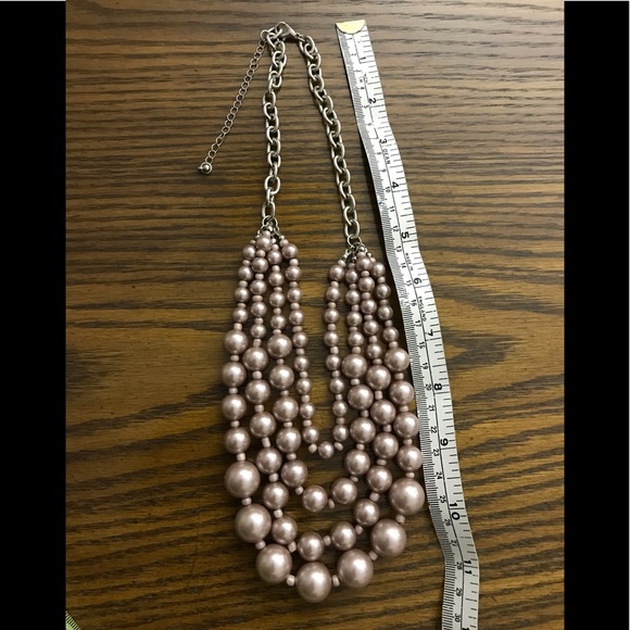 Faux pearl 4 strand necklace - Picture 8 of 9